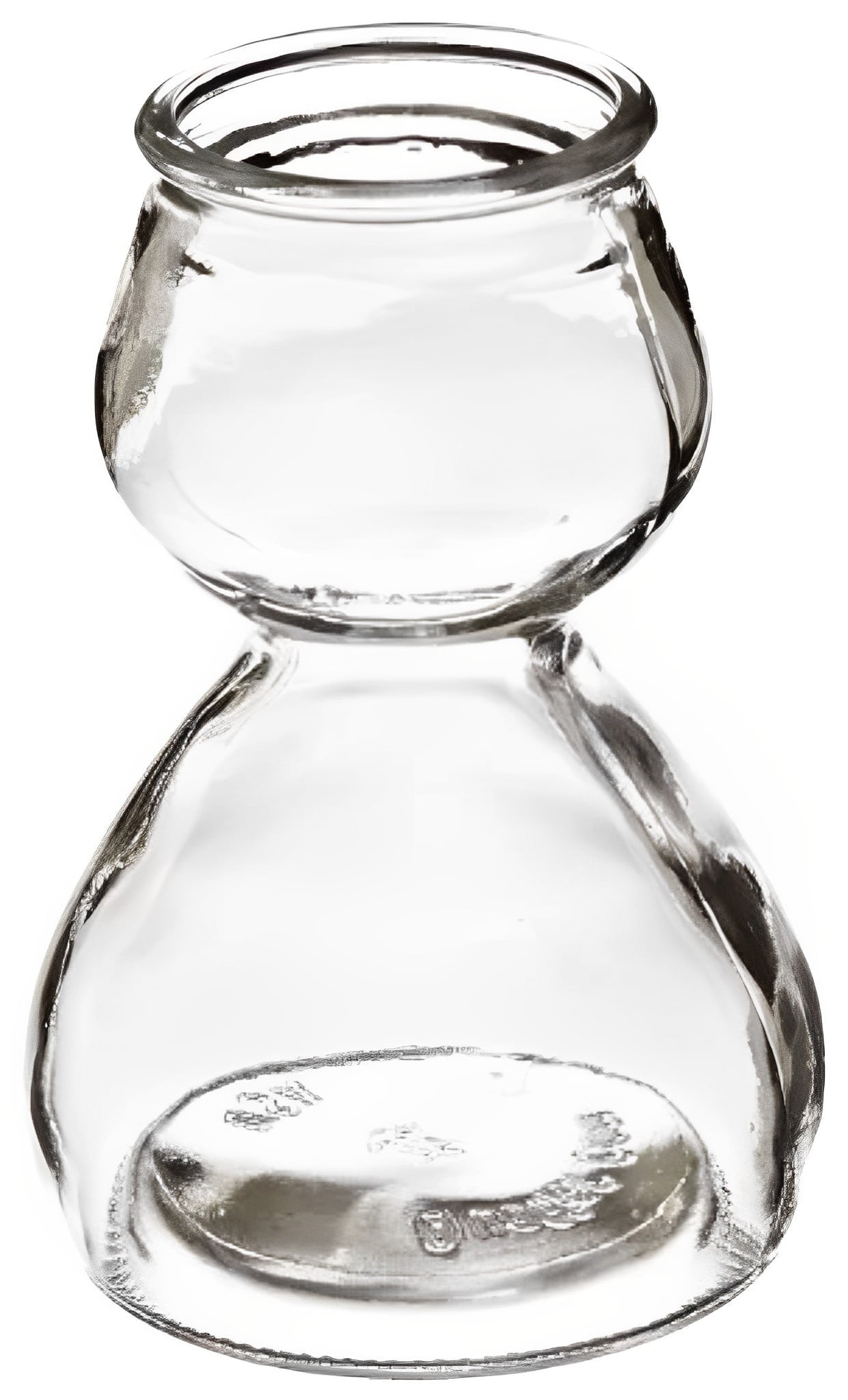 Clear Glass Double Bubble Layered Shot Glass Set of 12