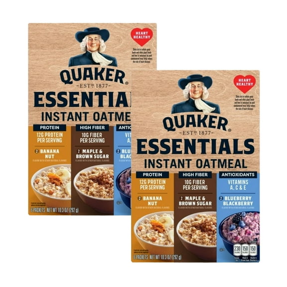 QUAKER ESSENTIALS INSTANT OATMEAL VARIETY PACK 10.28 OZ