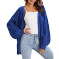 thumbnail image 1 of QUALFORT Women’s 100% Cotton Button-Front Oversized Cardigan Sweater, 1 of 4