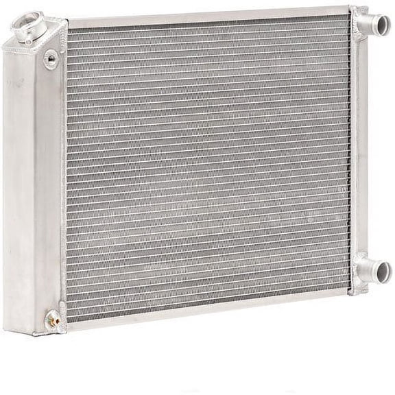 QUALIFIER NATURAL FINISH RADIATOR DUAL PASS W/DUAL 1IN CORE 28.25IN X 17.00IN FOR LS SWAP