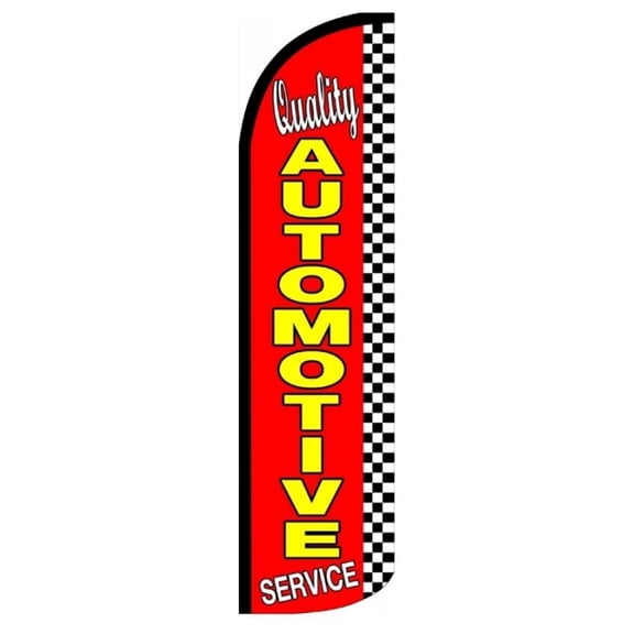 QUALITY AUTOMOTIVE SERVICE Windless Flag (Hardware Not Included) |Advertisement /Business Flags | Feather Flag |