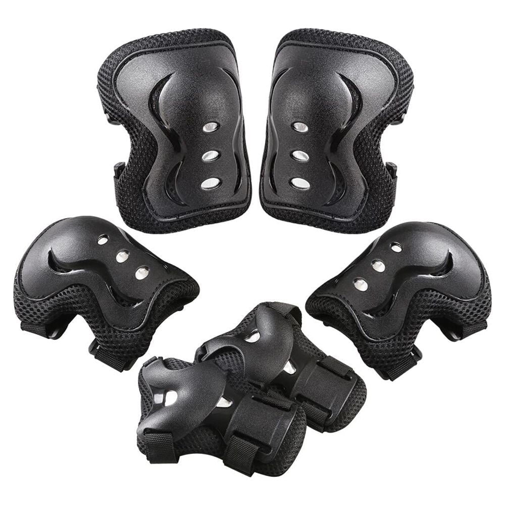 6pc Adrenalin Skate/Sport Knee/Elbow/Wrist Protection Guard Adult/Teen XL  BLK