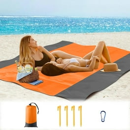 Beach Blanket Sandproof Beach Mat with 4 Stakes 83 79 Waterproof Picnic Blanket for 4 7 Adults Outdoor Large Blanket for Travel Camping Hiking Picnic Walmart