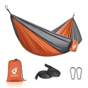 QUANFENG QF Hammock Nylon Portable Travel Camping Hammock, Orange/Gray