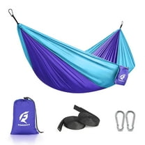 QUANFENG QF Hammock Portable Single Camping Hammock, Support 330lbs, Blue/Purple