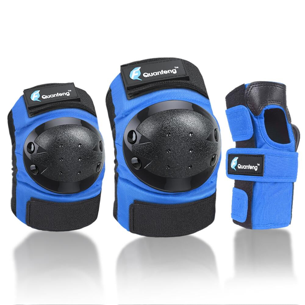 QUANFENG QF Knee Pads Elbow Pads and Wrist Guards 6 Pieces Skateboard