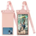 thumbnail image 1 of QUANFENG QF Waterproof Phone Pouch IPX8 Cellphone Dry Bag Underwater Beach Essentials for Water Sports, Travel- Pink, 1 of 6