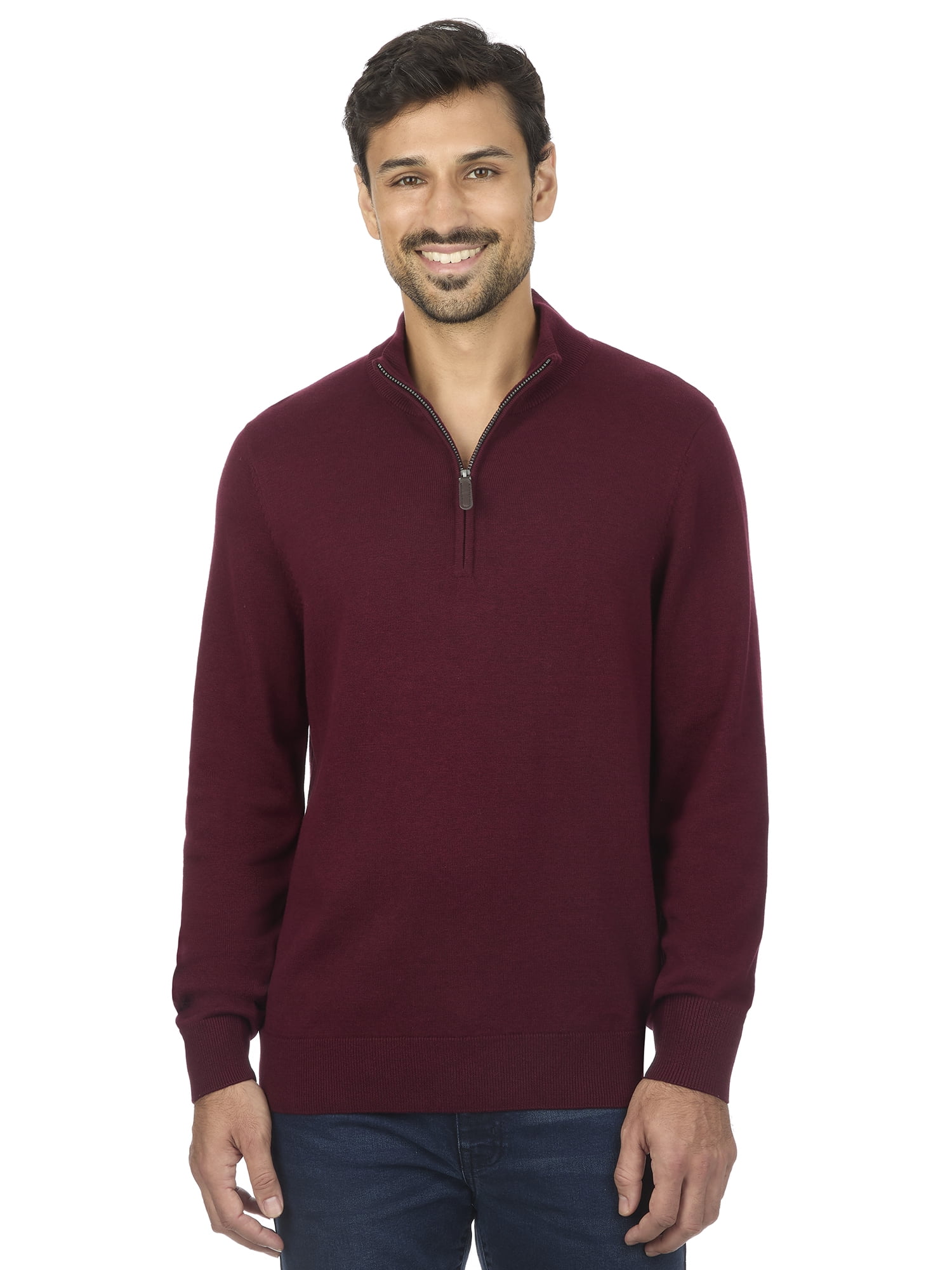 George Men's & Big Men's Classic Fit Jersey Quarter Zip Sweater, Sizes S-3XL