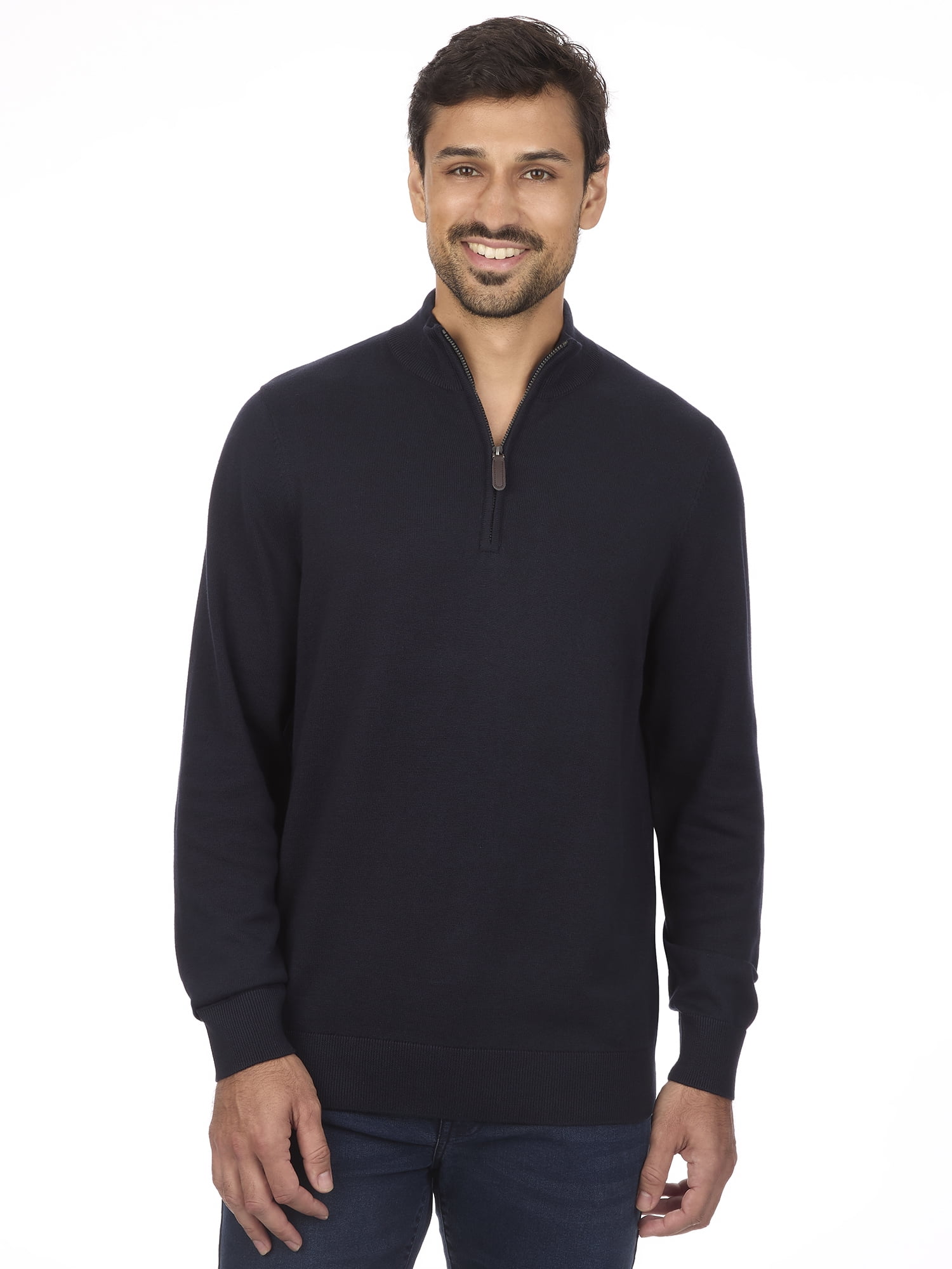 George Men's & Big Men's Classic Fit Jersey Quarter Zip Sweater, Sizes S-3XL