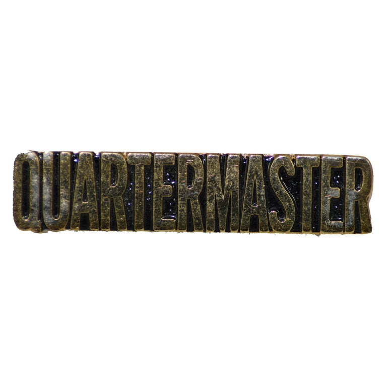 Quartermaster Lapel Pin Or Hat Pin - 1 Inch Size, "Veteran Owned Business" Design, Metal Enamel Pin