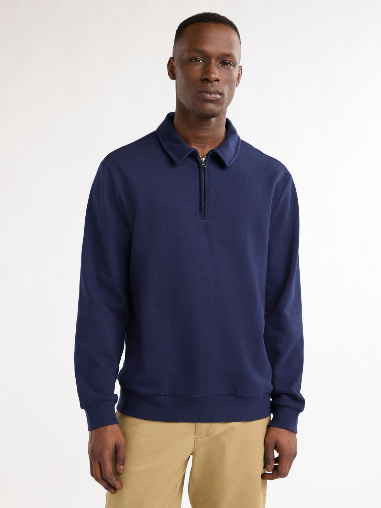 Men's Quarter-Zip Fleece Pullover - Lightweight & Comfortable