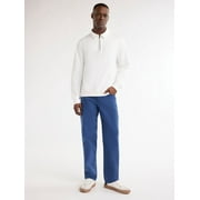 Free Assembly Men's Quarter Zip Fleece Pullover with Long Sleeves, Sizes XS-3XL