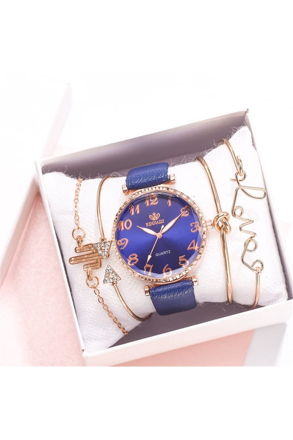 QUARTZ Occident Fashion Jewelry Alloy Round Quartz Ladies Watch Bracelet Set watches for women