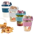 thumbnail image 1 of QUASLEQ Reusable Yogurt Parfait Cups with Lids and Spoons, Leakproof BPA-Free Overnight Oats & Meal Prep Containers, Dishwasher Safe, 20 oz, 4-Pack, 1 of 12