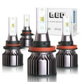 thumbnail image 1 of QUAYU H11 9005 Combo LED Headlight Bulbs High Low Beam Conversion Kits 6000K 4PCS 60W 10000LM, 1 of 9
