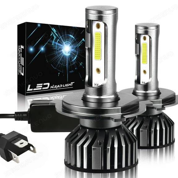 QUAYUB 2pcs H4 9003 Super White 40000LM Kit LED Headlight Bulbs High Low Beam 6000K