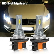 QUAYUB H15 LED Headlight Bulbs   High/Low Beam & Daytime Running Lights, 2x 6000K Super White