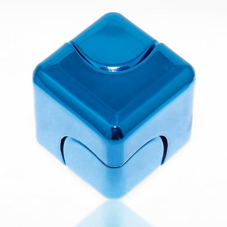 QUBI Fidget Cube Spinner Blue Lightweight and Pocket Size Fidget Spinner Toy.