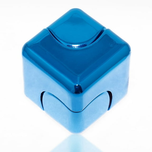 QUBI Fidget Cube Spinner Blue Lightweight and Pocket Size Fidget Spinner Toy.