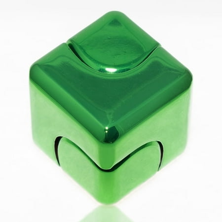 QUBI Fidget Cube Spinner Green Lightweight and Pocket Size Fidget Spinner Toy.
