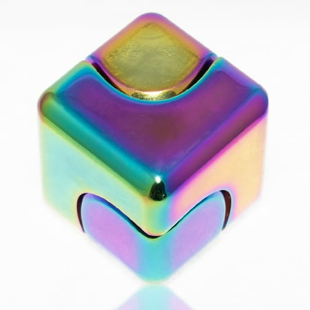 QUBI Fidget Cube Spinner – Multicolored – Lightweight and Pocket Size Fidget Spinner Toy.