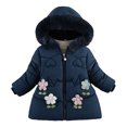 thumbnail image 1 of QUDDERR 1-5T Girl's Hooded Coat Jacket for Kids Toddler Winter Thickened Parka Coat Girls Warm Cotton-Padded Outwear, 1 of 9