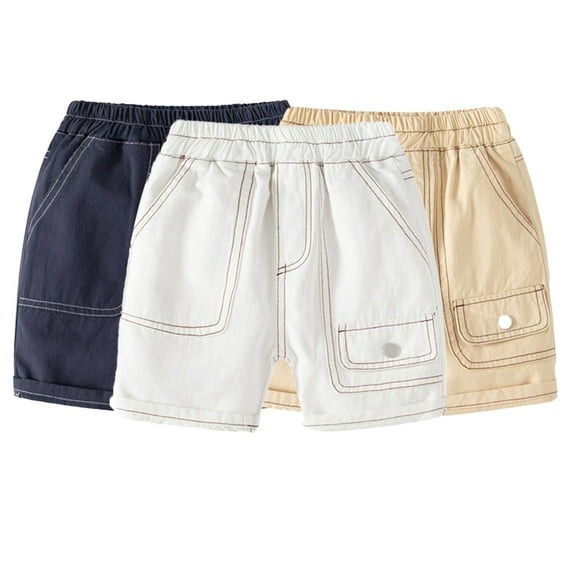QUDDERR 1-8 Years Boys Elastic Waist Five Pants Shorts,Toddler Kids Summer Shorts Fashion Casual Shorts Cotton Shorts