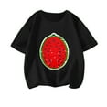 thumbnail image 1 of QUDDERR 3-14T Kids TShirts Cotton Summer Crewneck Tees Little Big Girls T Shirts Short Sleeve Tees 3-14T Sequin Pullover Tops Teen Girls Cartoon Casual Tops, 1 of 8