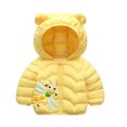 thumbnail image 1 of QUDDERR Baby Girls Boys down Cotton Jacket Ears Hooded Toddler Cotton Coat Fall Winter Warm Puffer Clothing Short Outerwear for 6 Months-4 Years, 1 of 9