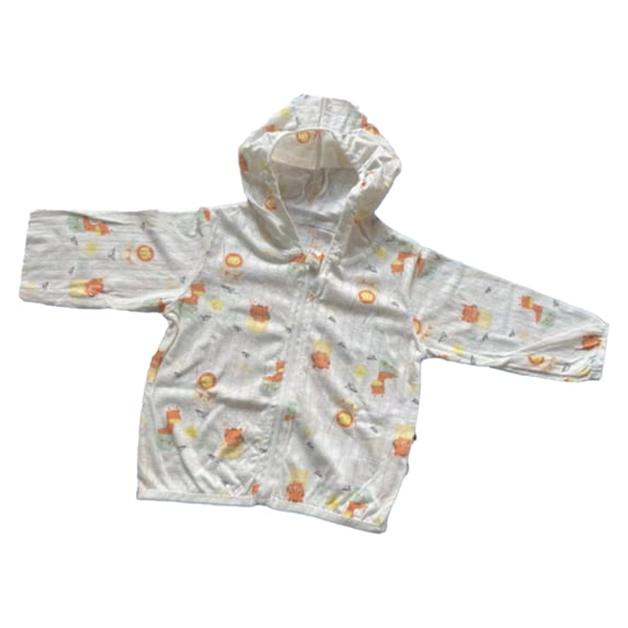 QUDDERR Kids Baby Boys Girls Sun Protection Jacket for Summer Cartoon Toddler Sun Shirt Unisex Long Sleeves Air-Conditioned Shirt Hooded Sunsuits UV Protection Rashguard for 2-10 Years