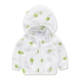 thumbnail image 1 of QUDDERR Kids Baby Zipper Sun Protection Jacket for Boys Girls Hooded Sun Shirt Cooling Cartoon Printing Rash Guard Hooded Toddler Unisex Sunscreen Clothing Size 1-8T, 1 of 9