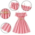 thumbnail image 1 of QUDDERR Kids Girls Halter Dress Casual Dress Spaghetti Strap Dress A-line Dress for Toddler/Big Kid Girls Clothing 8-12T Clothes, 1 of 7