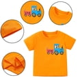 thumbnail image 1 of QUDDERR Kids Toddler Boys Cartoon Print T-Shirt Baby Crew Neck Tees Shirts Boys Summer Cotton Tops Pullover Shirt for 2-8 Years, 1 of 9