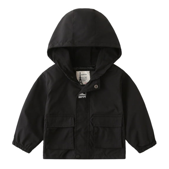 QUDDERR Toddler Kids Boys Raincoat Waterproof Windbreaker Jacket Baby Lightweight Hoodie Raincoat Spring Fall Outwear Coat for Boys Size 2-8T