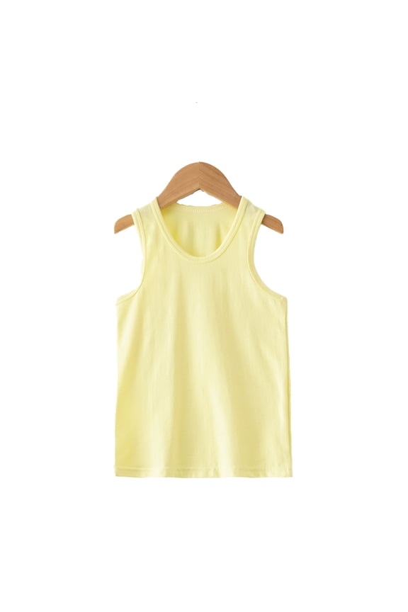 Toddler Kids Dance Tank Tops for Girls Sleeveless Camisole Top Juniors Solid Colors Undershirts Cotton Bottoming Underwear for Girls 3-15T