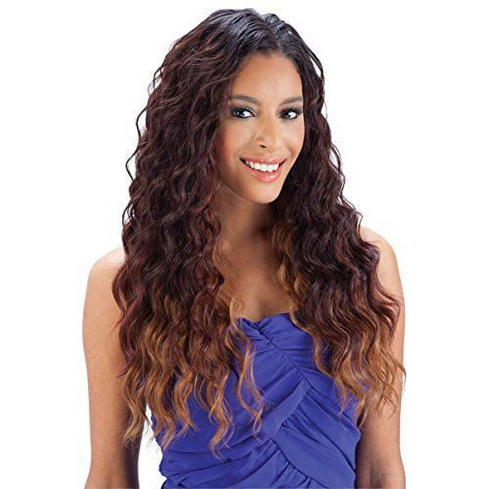 QUE MALAYSIAN LOOSE WAVE 7PCS BUNDLE HUMAN HAIR BLENDED WEAVE EXTENSION [OMBG]
