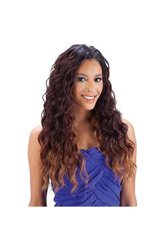 QUE MALAYSIAN LOOSE WAVE 7PCS BUNDLE HUMAN HAIR BLENDED WEAVE EXTENSION [OMBG]