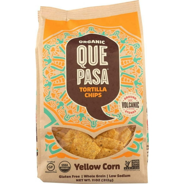QUE PASA Organic Yellow MMF7 Corn Tortilla Chips, 11 OZ
