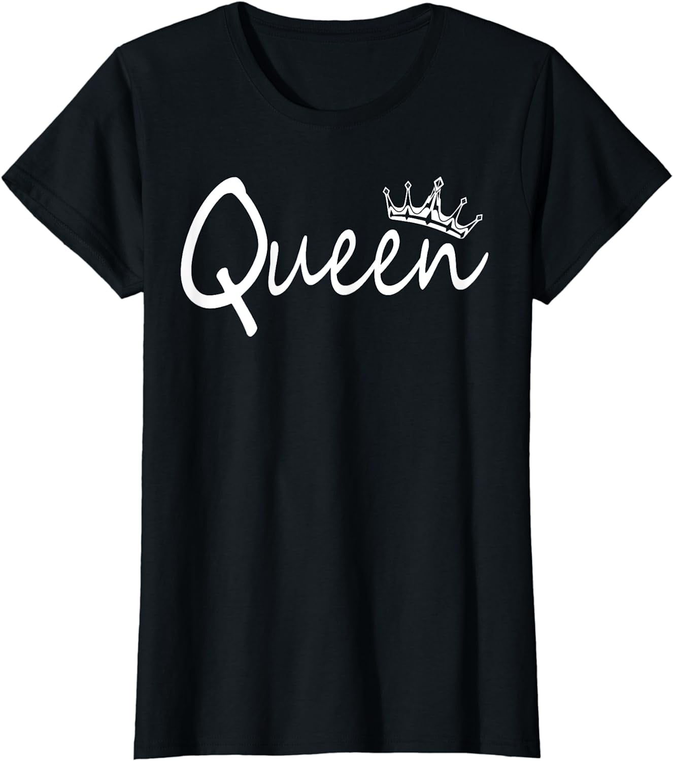 QUEEN And King Crown Matching Couple Design For Him and Her TShirt