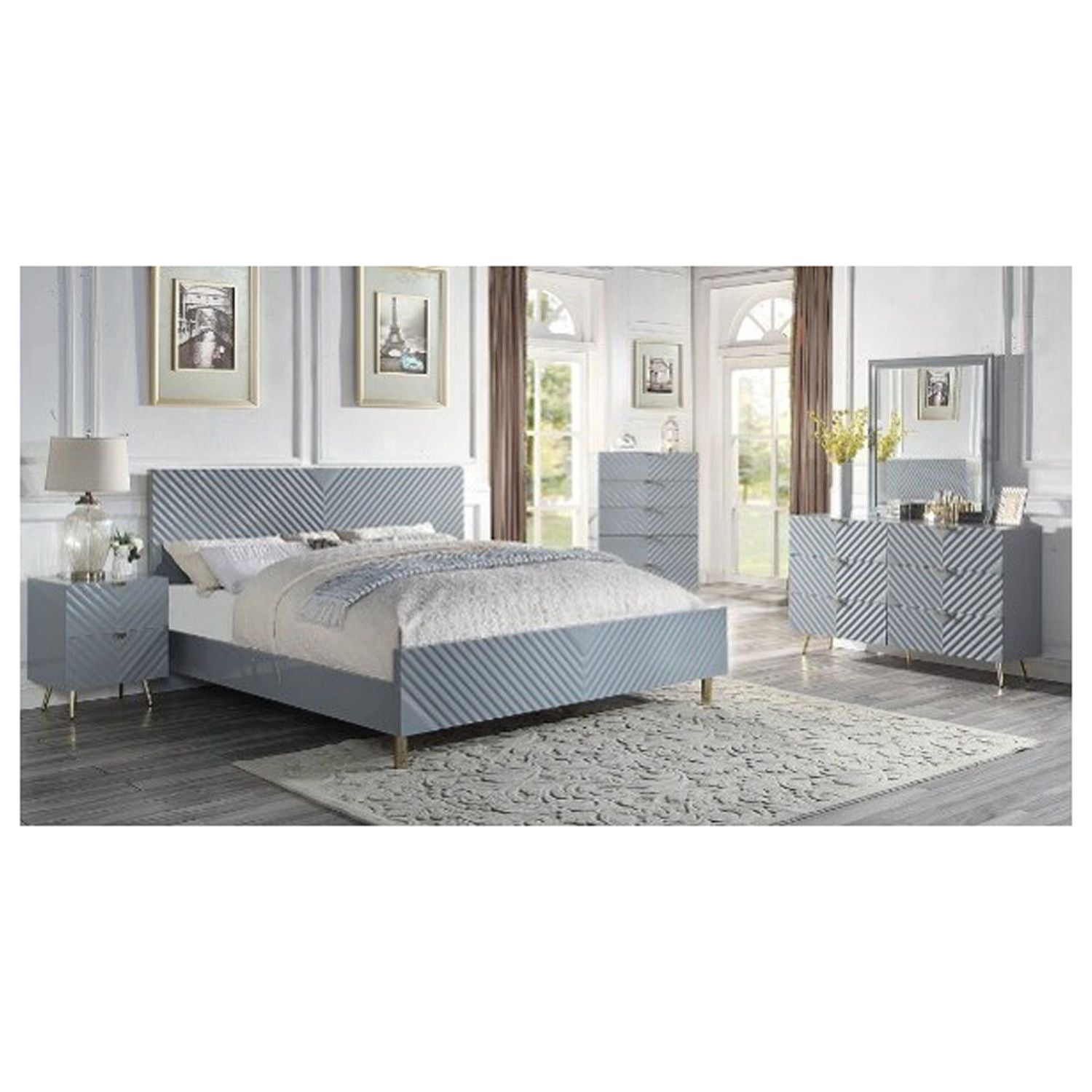 QUEEN BED - FB & RAILS