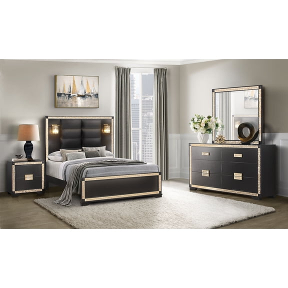 QUEEN BED GROUP WITH COOLER & SPEAKER
