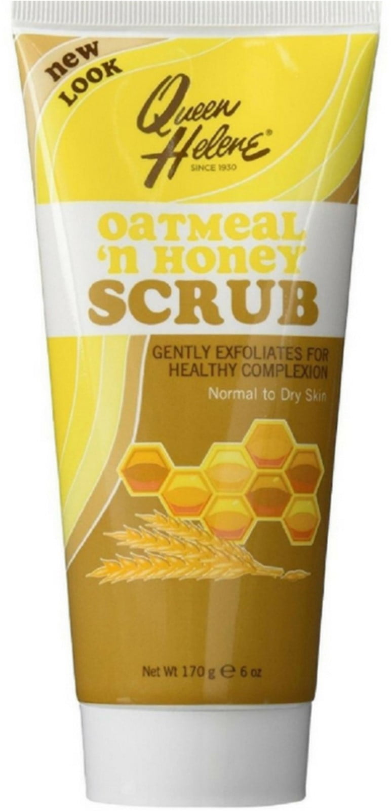 QUEEN HELENE Gentle Natural Facial Scrub, Oatmeal 'n Honey 6 oz (Pack of 3)