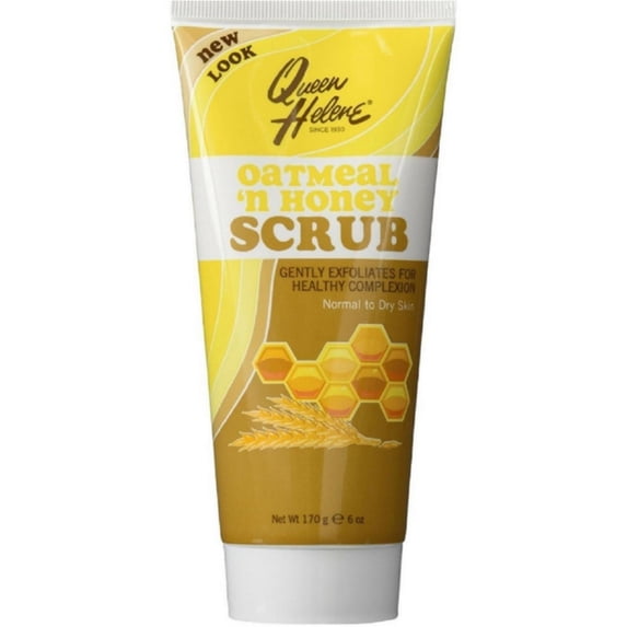 QUEEN HELENE Gentle Natural Facial Scrub, Oatmeal 'n Honey 6 oz