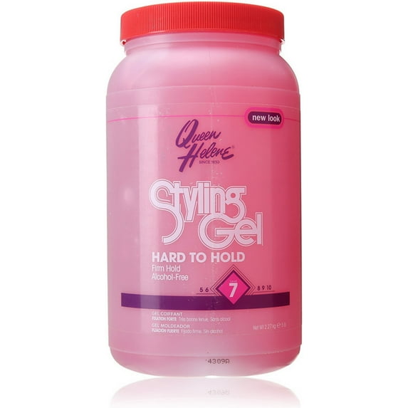 Queen Helene Hard to Hold Styling Gel, Firm Hold 7, Alcohol-Free, Paraben Free, 5 Lb (2.27 kg)