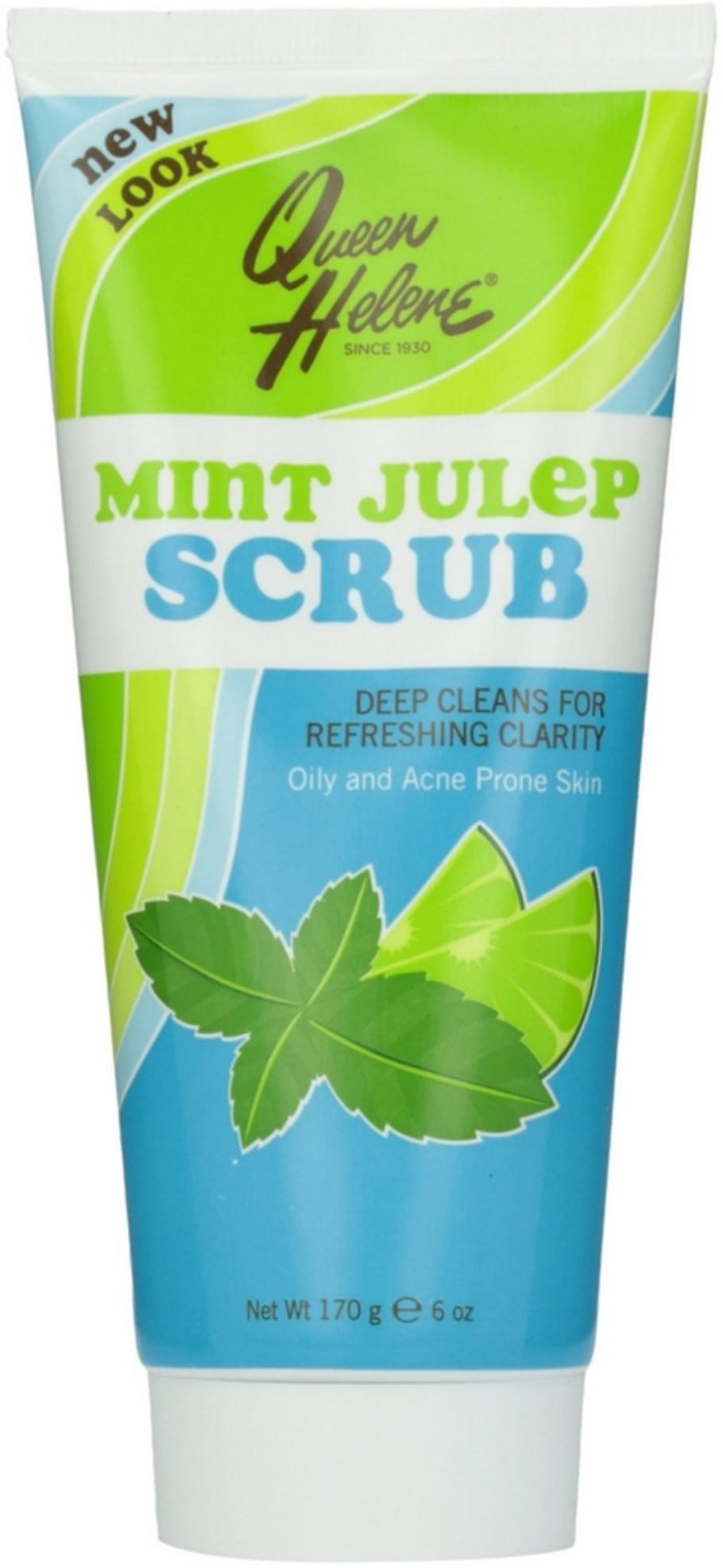 QUEEN HELENE Natural Facial Scrub, Mint Julep 6 oz (Pack of 3)