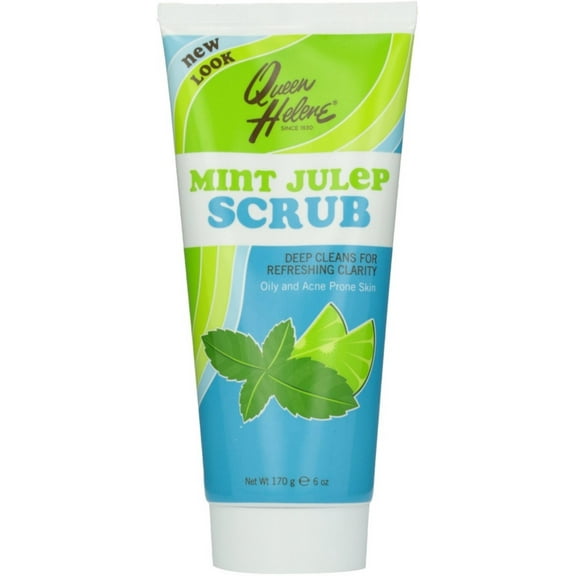 QUEEN HELENE Natural Facial Scrub, Mint Julep 6 oz (Pack of 3)