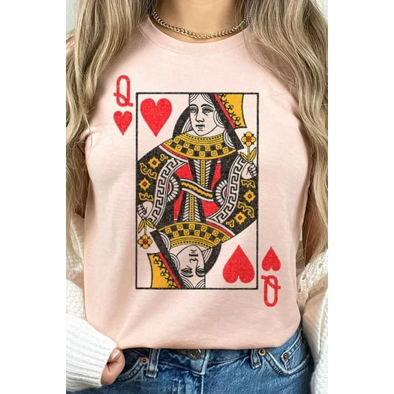 QUEEN OF HEARTS Tee T-Shirt PLUS SIZE