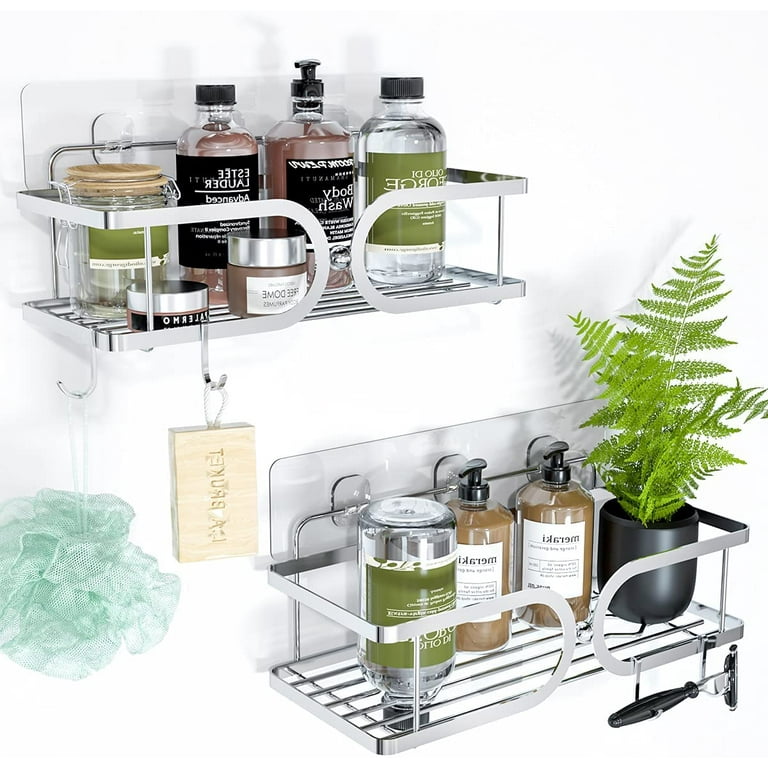 Floating Shelves For Wall Shower Caddy Kitchen Spice Rack Wall Mounted RV  Shampoo Organization Storage Accessories Small - AliExpress