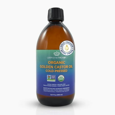 Queen of the Thrones Organic Golden Castor Oil, Multipurpose Clean Beauty Product, 16.9 fl oz