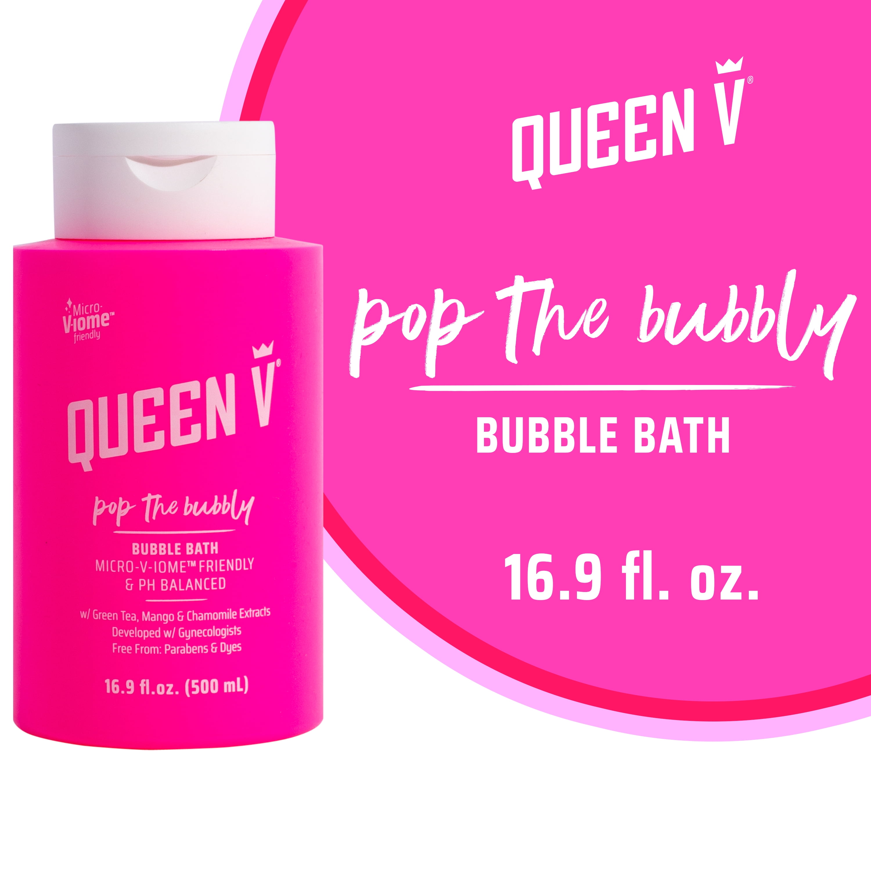 QUEEN V® Pop the Bubbly Bubble Bath 6/16.9 oz, pH Balanced